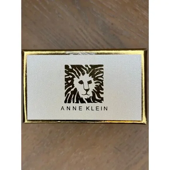 Anne Klein Gold Tone Teal Crystal Bangle Bracelet NIB - Picture 4 of 4